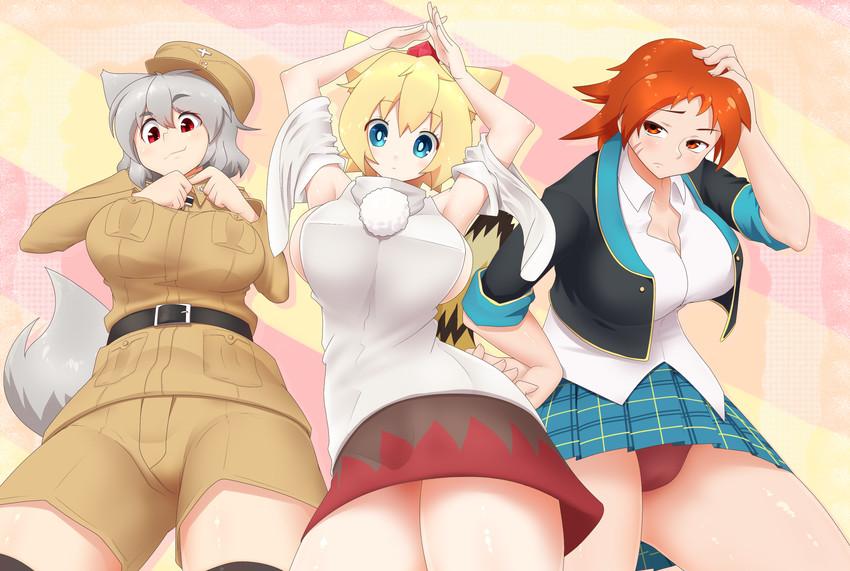 inubashiri momiji, kirara bernstein, and fey (touhou and 2 more) drawn by tochinoco