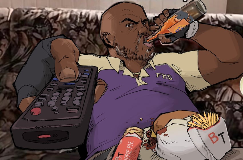 coach (left 4 dead and 1 more) drawn by ren_(notzenren)