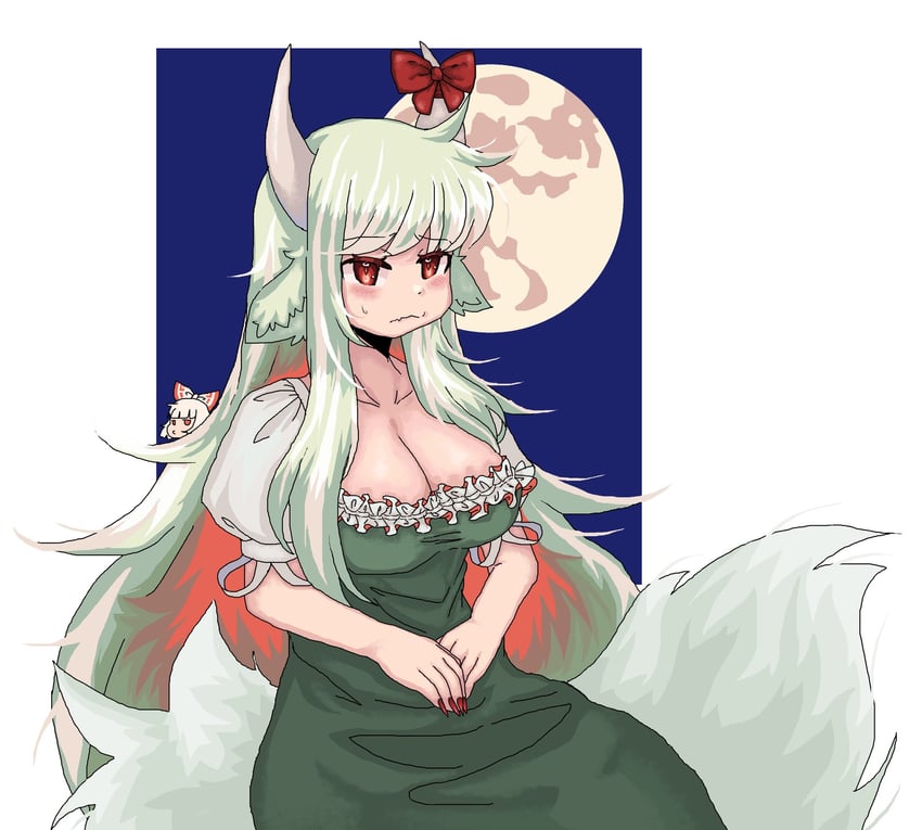 fujiwara no mokou, kamishirasawa keine, and ex-keine (touhou) drawn by moonii_desu