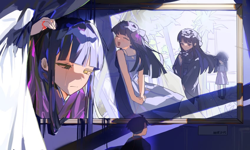 mizuki and ryuuga sayo (gegege no kitarou and 1 more) drawn by nyaten