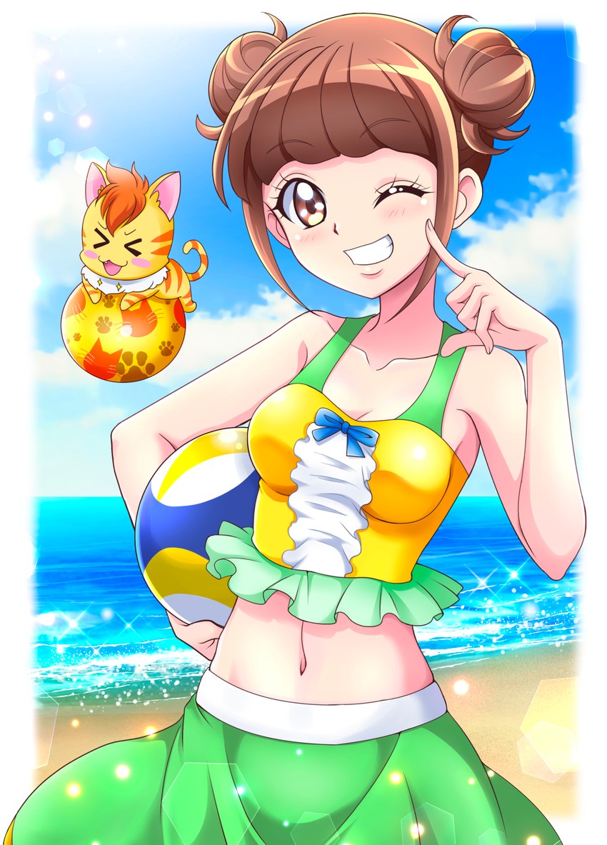 hiramitsu hinata and nyatoran (precure and 1 more) drawn by hanzou