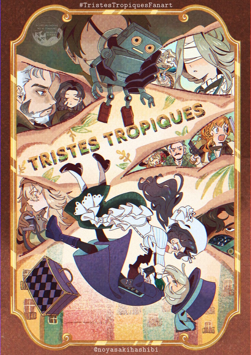 vertin, sotheby, anjo nala, lilya, lopera, and 7 more (reverse:1999) drawn by hashibi_(noyasakihashibi)