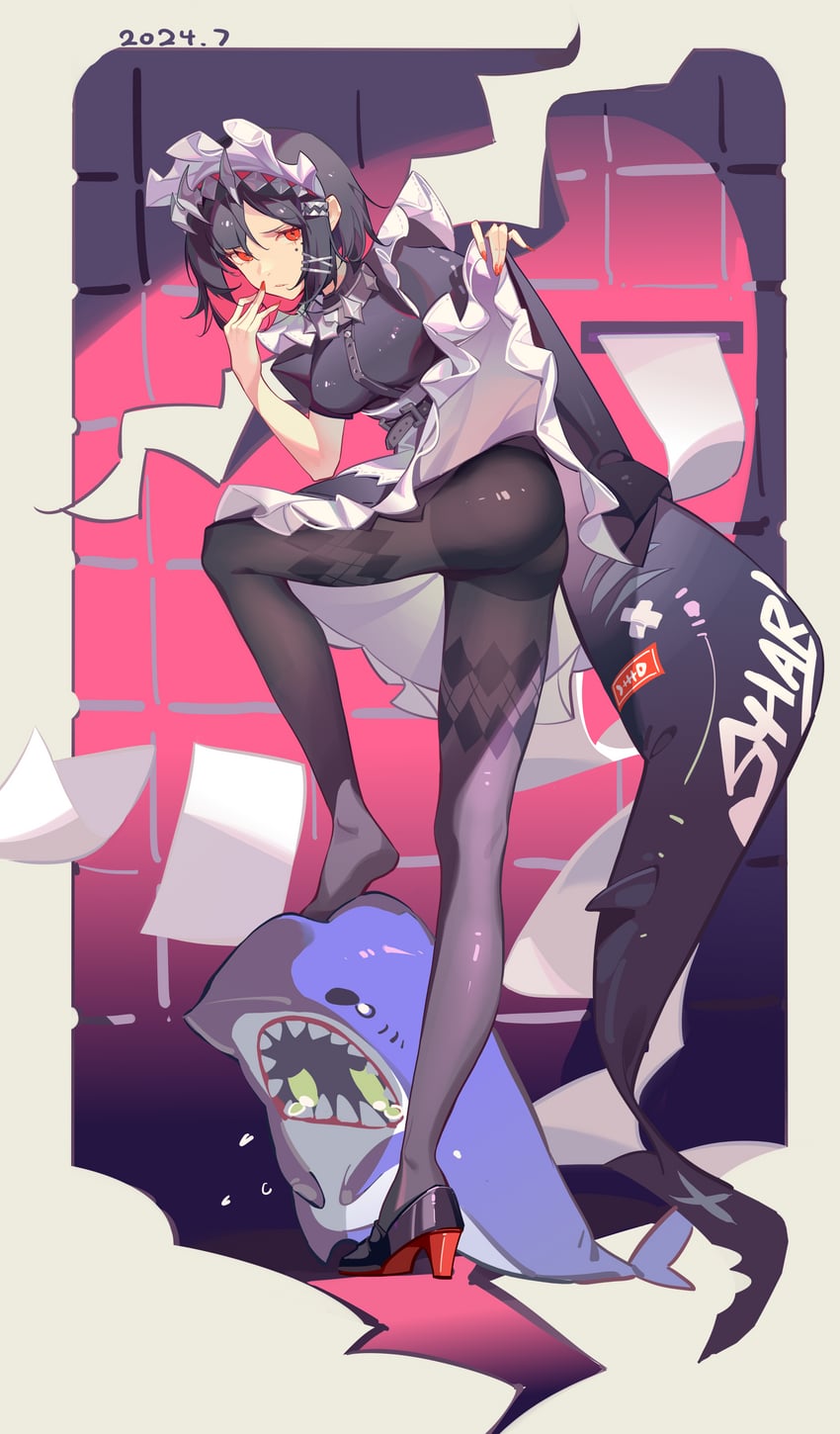 ellen joe and sharkboo (zenless zone zero) drawn by mudined