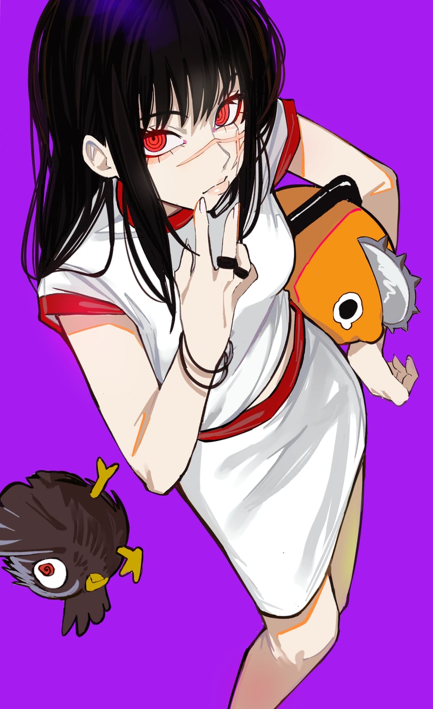 yoru, pochita, and war devil (chainsaw man) drawn by sailen0