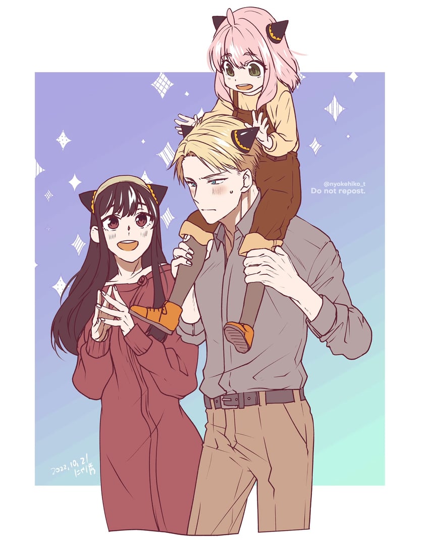 yor briar, anya, and twilight (spy x family) drawn by takehide