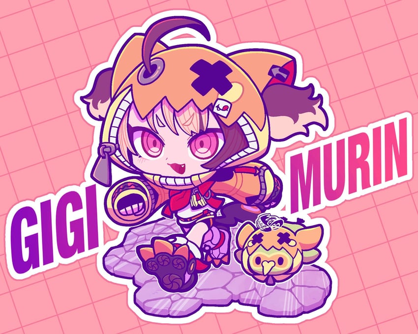 gigi murin and popo (hololive and 1 more) drawn by bear_ringer