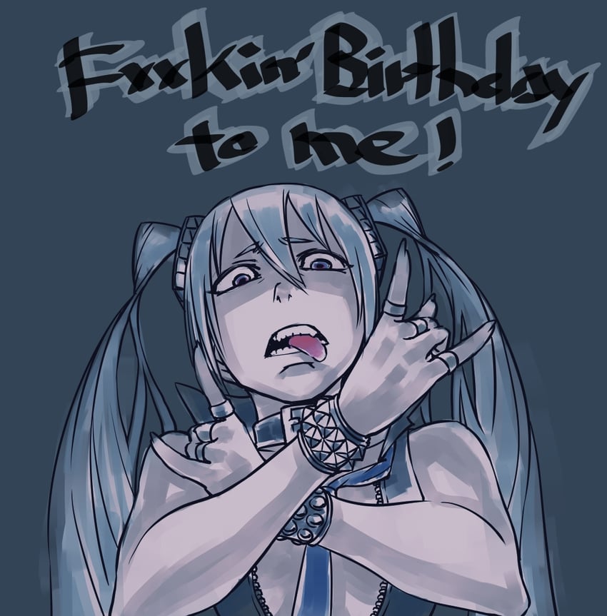 hatsune miku and hagane miku (vocaloid) drawn by hanji_(hansi)