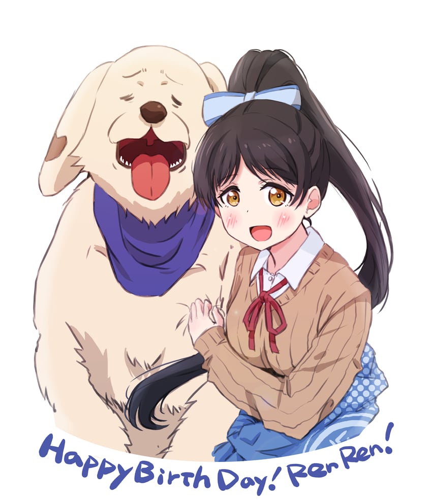 hazuki ren and chibi (love live! and 1 more) drawn by maruyo