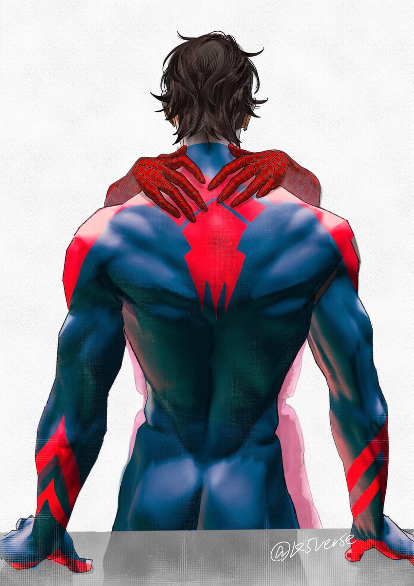 miguel o'hara and peter b parker (marvel and 3 more) drawn by k5verse