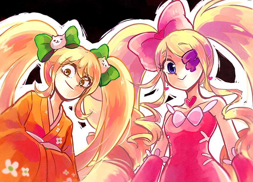 saionji hiyoko and harime nui (danganronpa and 1 more) drawn by potatotop