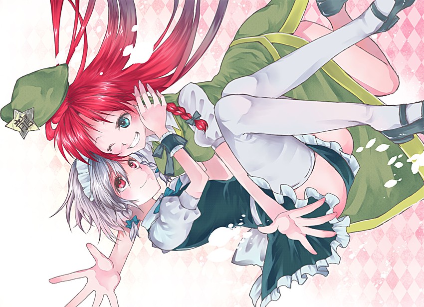 izayoi sakuya and hong meiling (touhou) drawn by katayama_kei