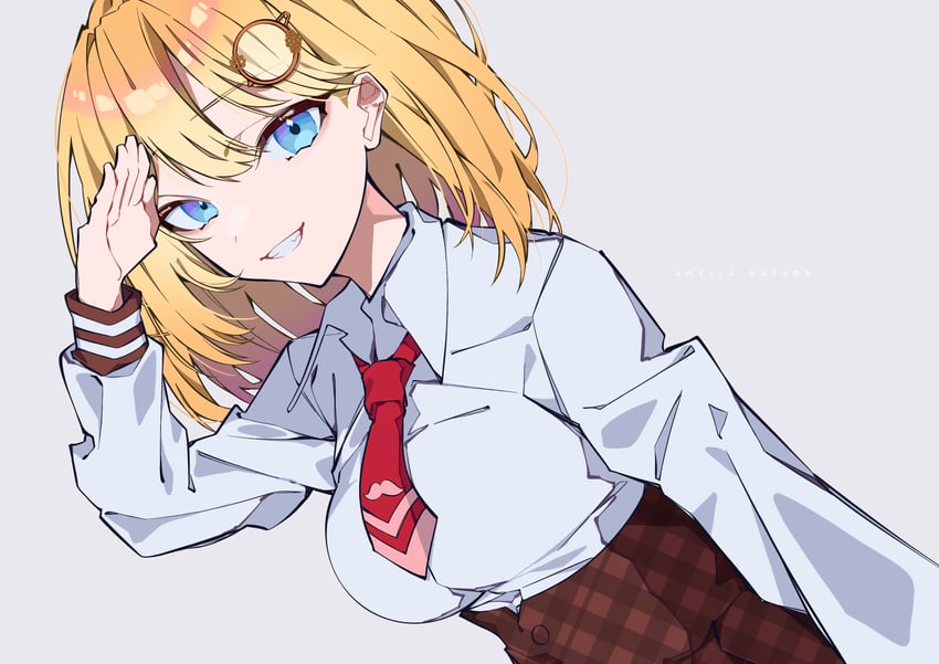 watson amelia (hololive and 1 more) drawn by mekato