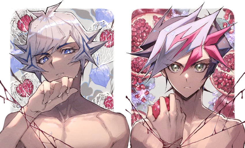 fujiki yusaku and kogami ryoken (yu-gi-oh! and 1 more) drawn by erichidayo
