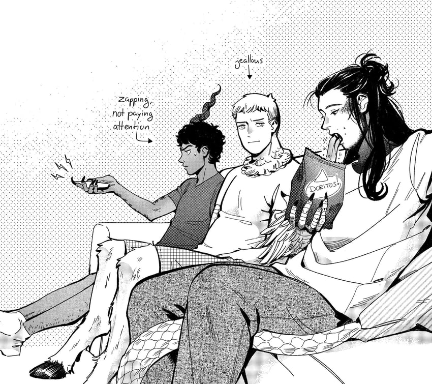 laios touden, kabru, and shurou (dungeon meshi) drawn by pearl_seemann