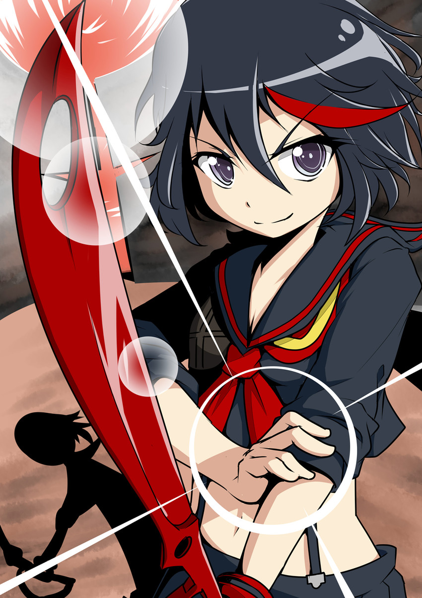 matoi ryuuko and senketsu (kill la kill) drawn by carillus