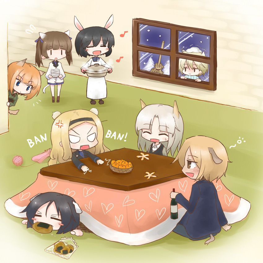 nikka edvardine katajainen, kanno naoe, waltrud krupinski, edytha rossmann, aleksandra i. pokryshkin, and 3 more (world witches series and 1 more) drawn by mikoto_nori