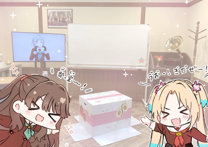 fujishima megumi, yugiri tsuzuri, and osawa rurino (love live! and 1 more) drawn by watage_modoki