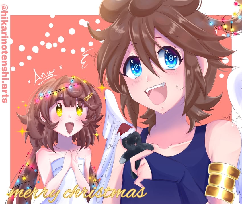 pit and seri (kid icarus and 1 more) drawn by hikarinotenshi.arts
