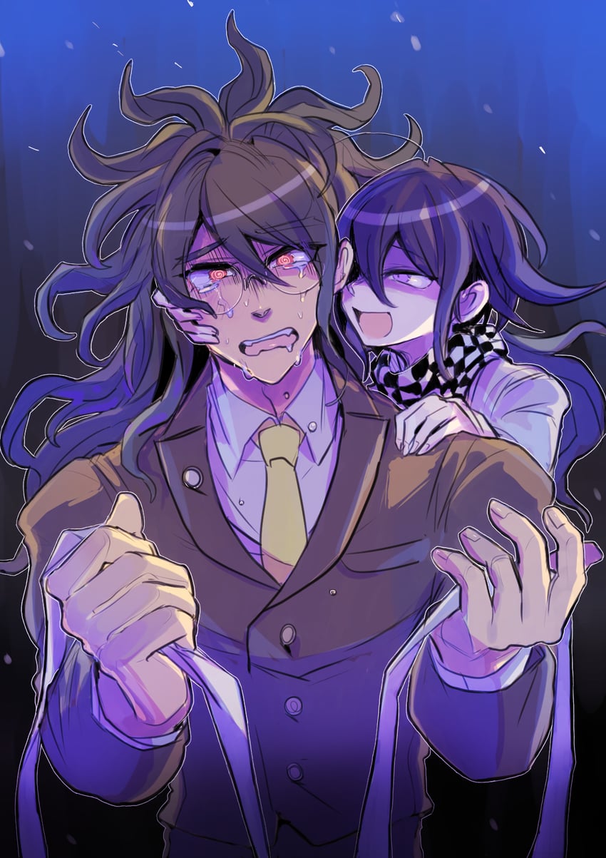 oma kokichi and gokuhara gonta (danganronpa and 1 more) drawn by kumakoro_(tetsupag)