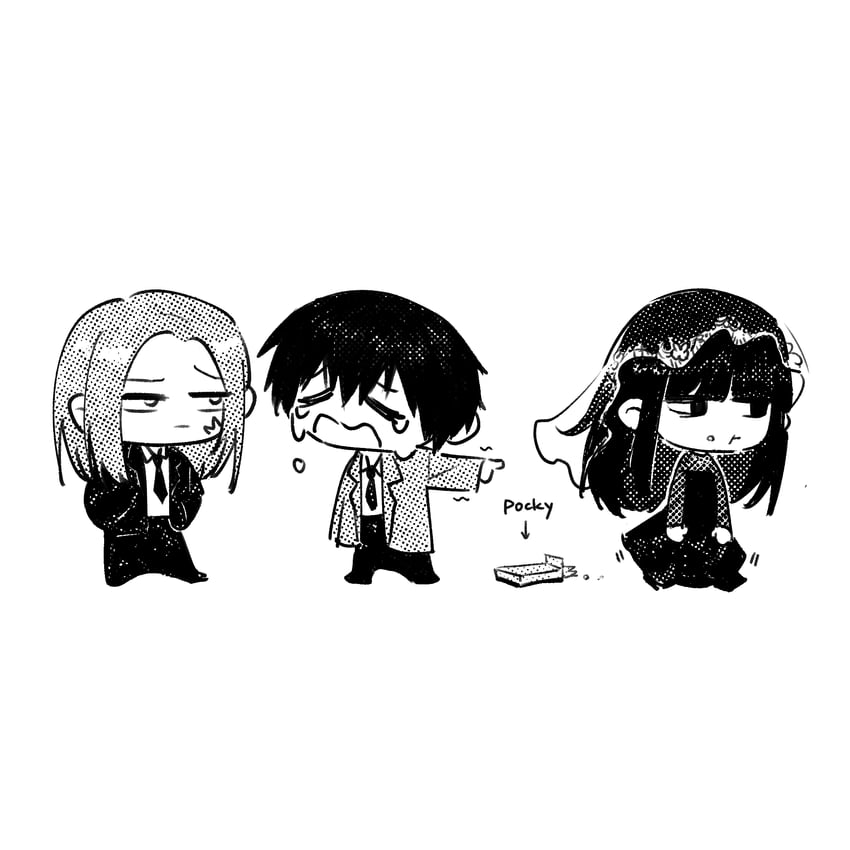 nagumo, osaragi, and shishiba (sakamoto days) drawn by 5a1_uei