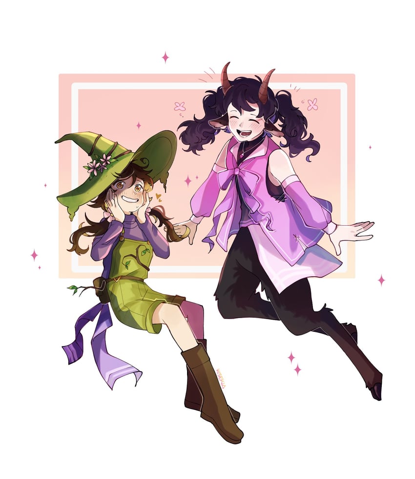 shubble and katherine elizabeth (minecraft youtube and 1 more) drawn by kisekiii_25