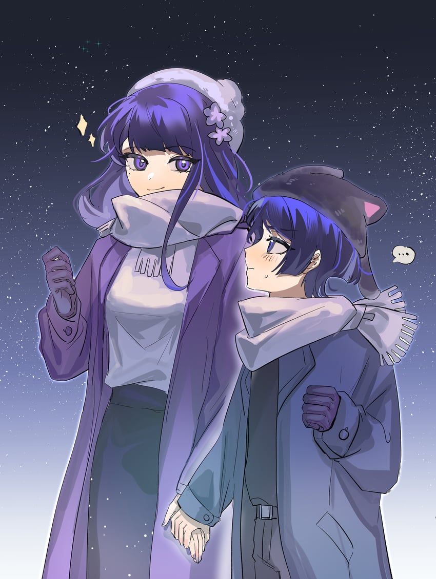 raiden shogun, scaramouche, and wanderer (genshin impact) drawn by nihaowojiaoshanghetu