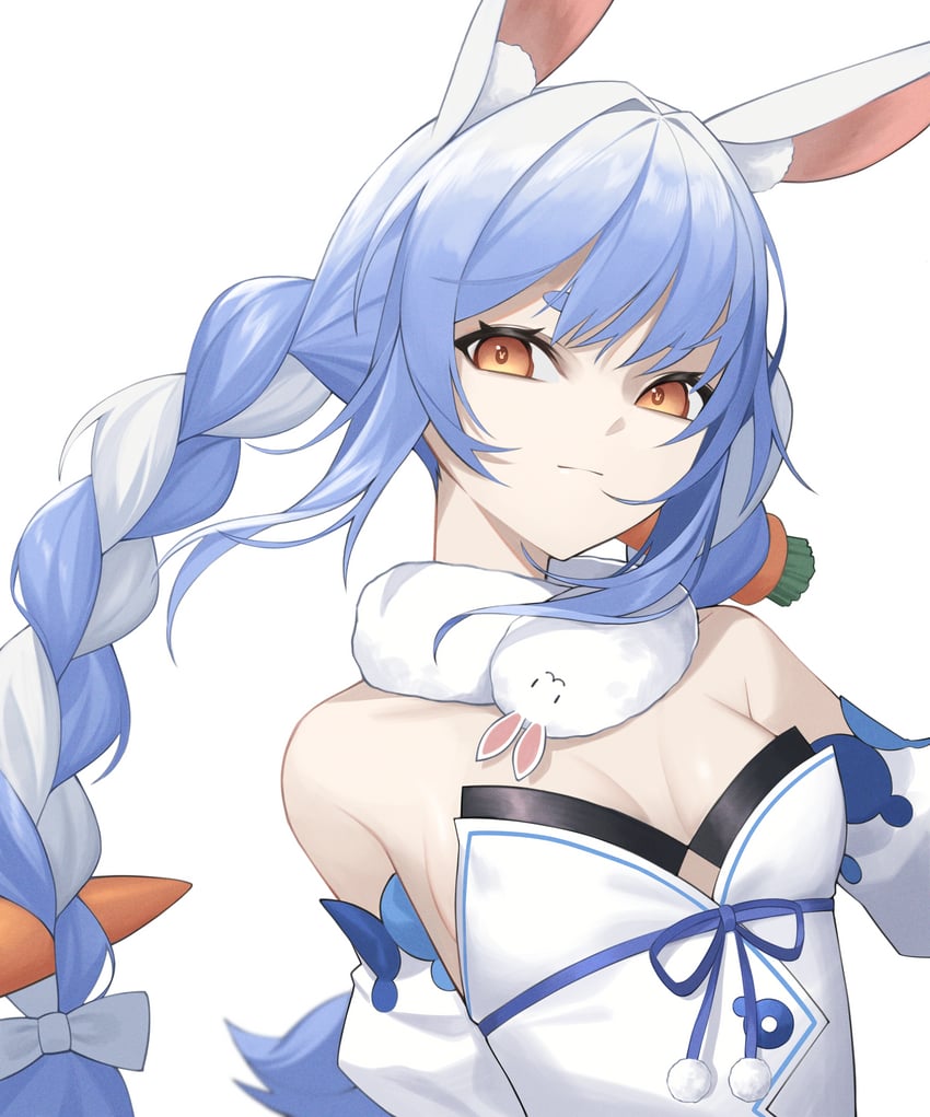 usada pekora and don-chan (hololive) drawn by kelfii