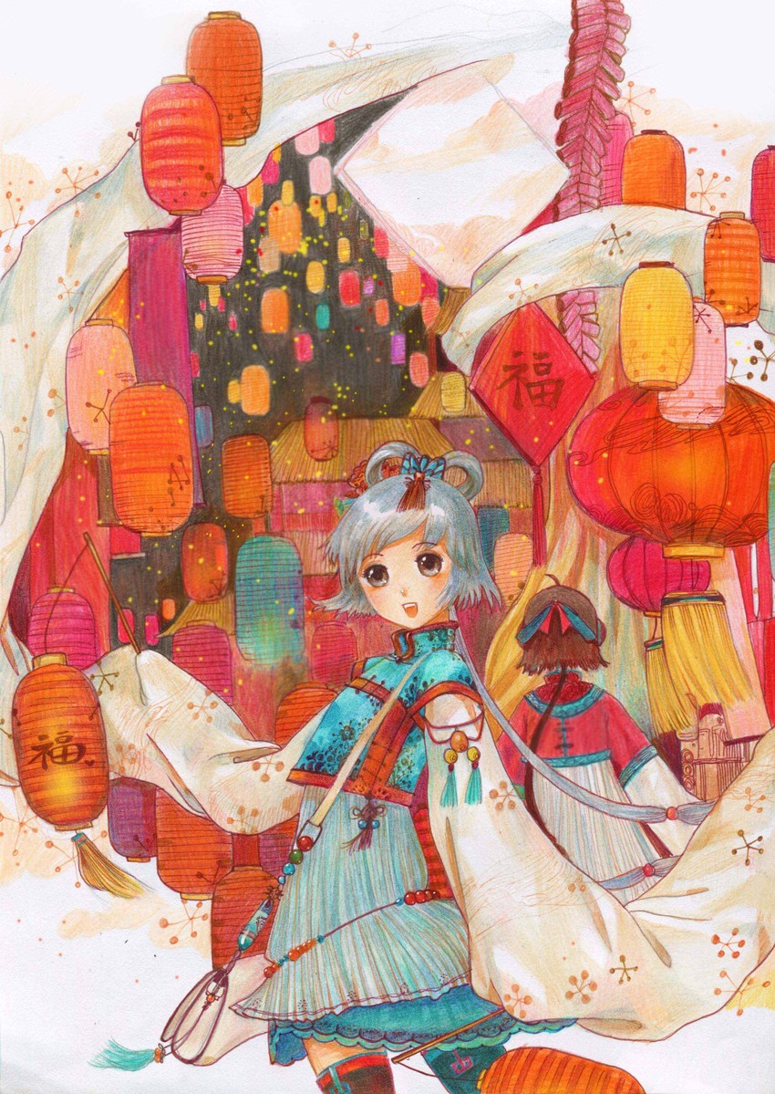 luo tianyi and yuezheng ling (vocaloid and 1 more) drawn by alien_(alienlolita)