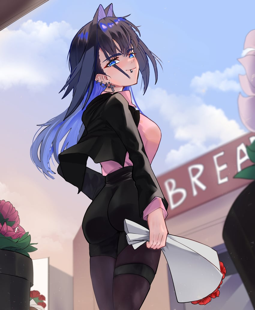 ouro kronii (hololive and 1 more) drawn by daaku_(koizumi_arata)