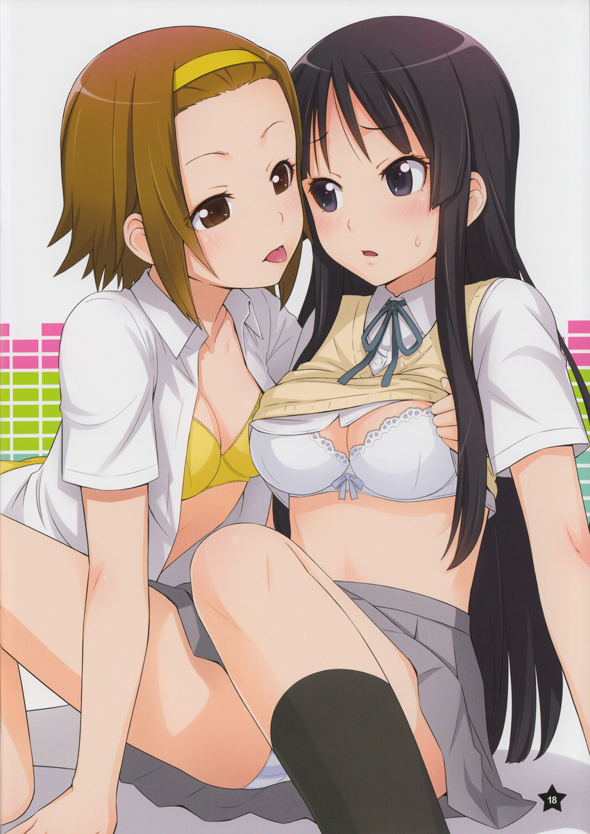 akiyama mio and tainaka ritsu (k-on!) drawn by ha-ru