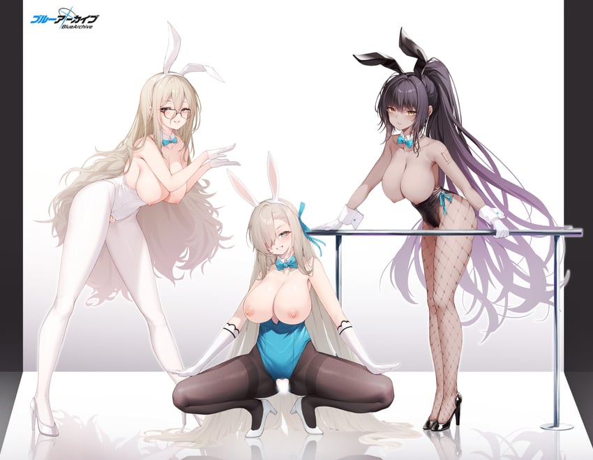 asuna, karin, and akane (blue archive) drawn by kanon_(sinto)