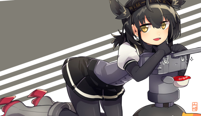 hatsuzuki, failure penguin, and chou-10cm-hou-chan (kantai collection) drawn by osaki_naya