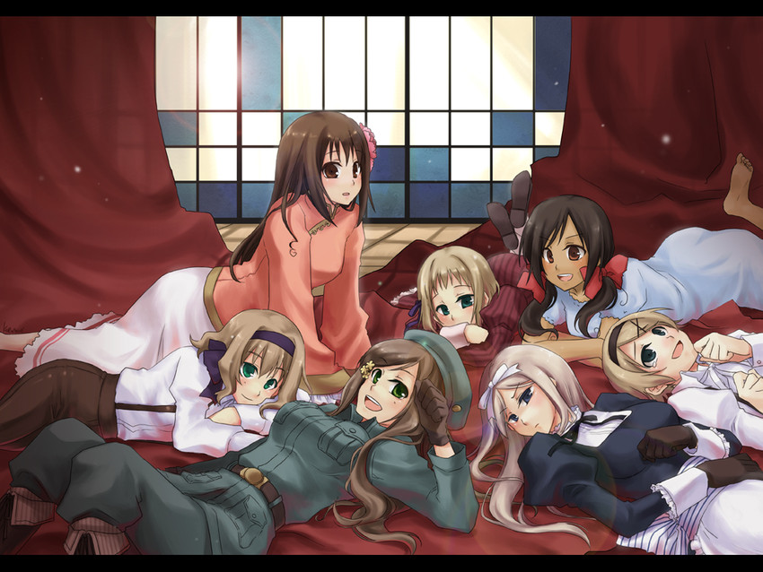 belarus, taiwan, hungary, liechtenstein, belgium, and 2 more (axis powers hetalia) drawn by kuruma_(rk)