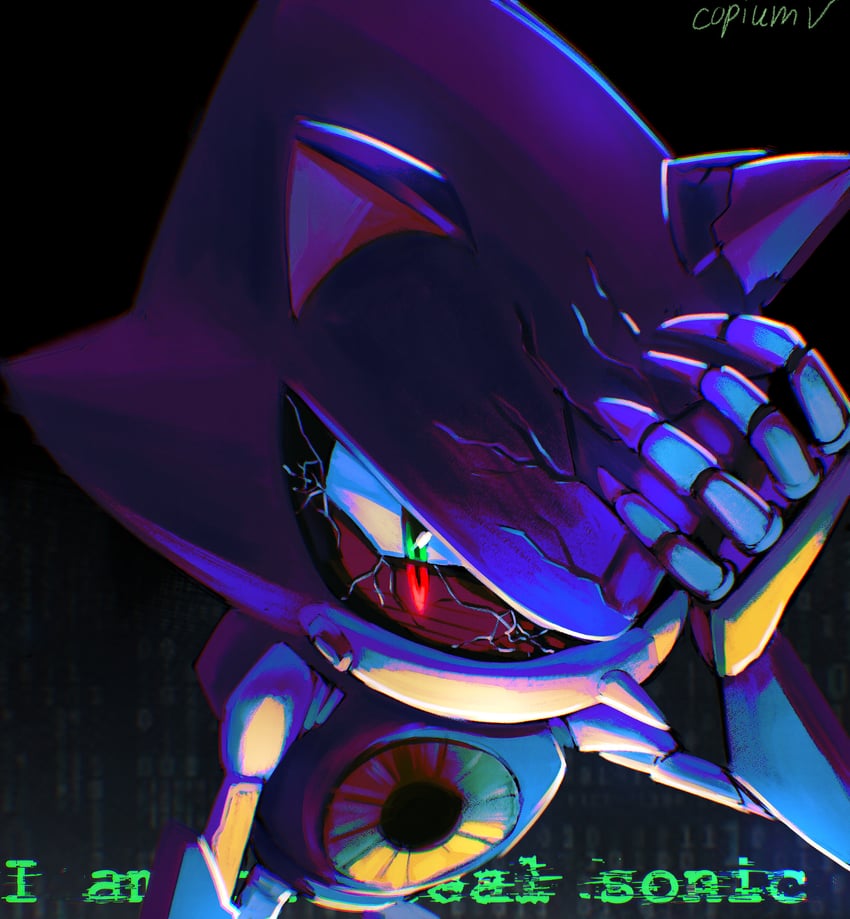 sonic the hedgehog and metal sonic (sonic) drawn by copium_v