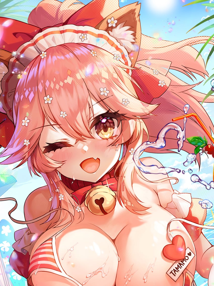tamamo and tamamo cat (fate and 1 more) drawn by apple_caramel