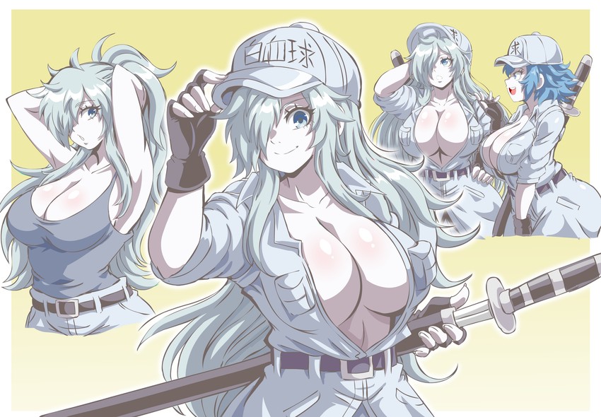 white blood cell, u-1196, and u-1212 (hataraku saibou and 1 more) drawn by lewdamone