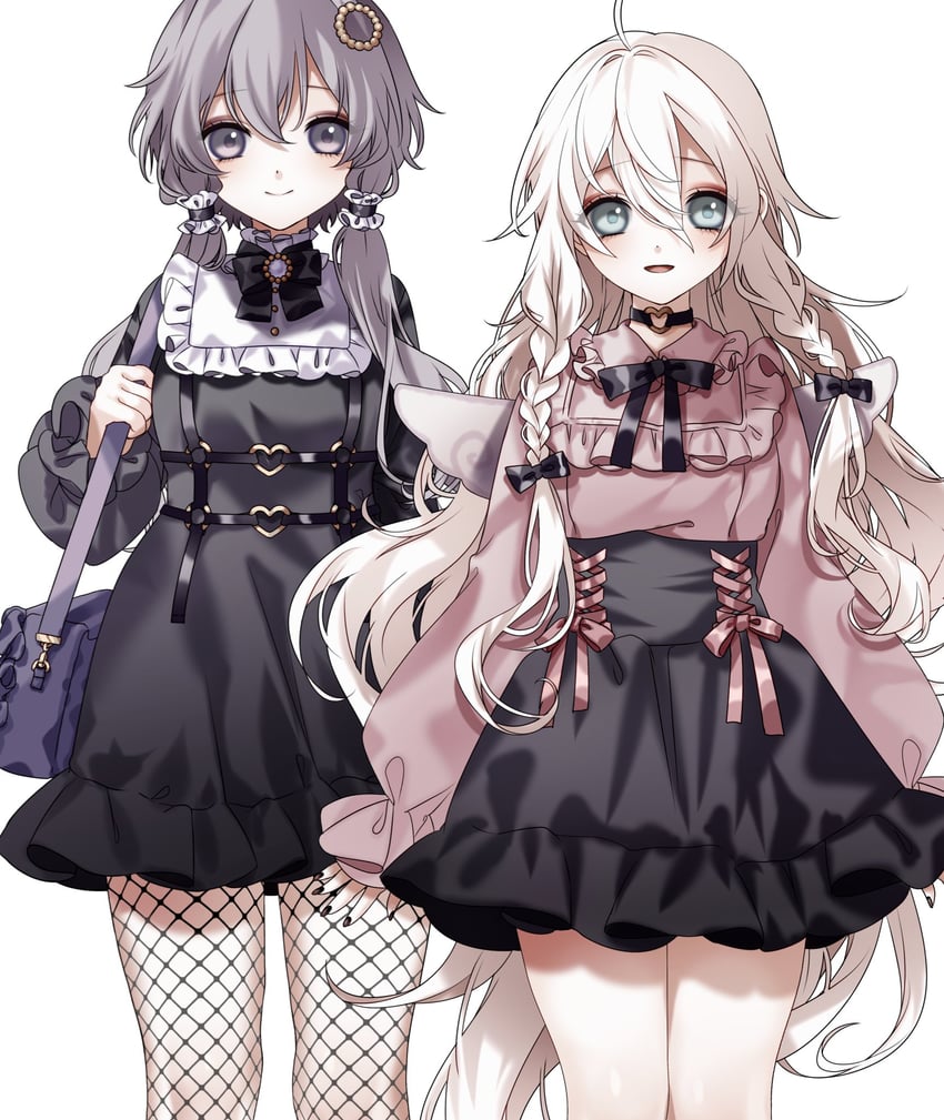 yuzuki yukari and ia (vocaloid and 1 more) drawn by myumyutain