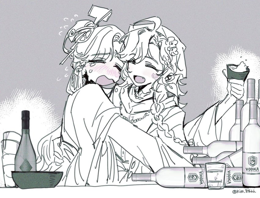 vila and jiu niangzi (reverse:1999) drawn by kim_8thhh