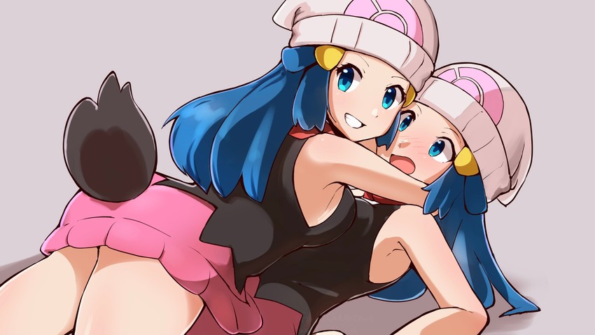 dawn, zorua, and disguised zorua (pokemon and 2 more) drawn by hirotaka_(hrtk990203)