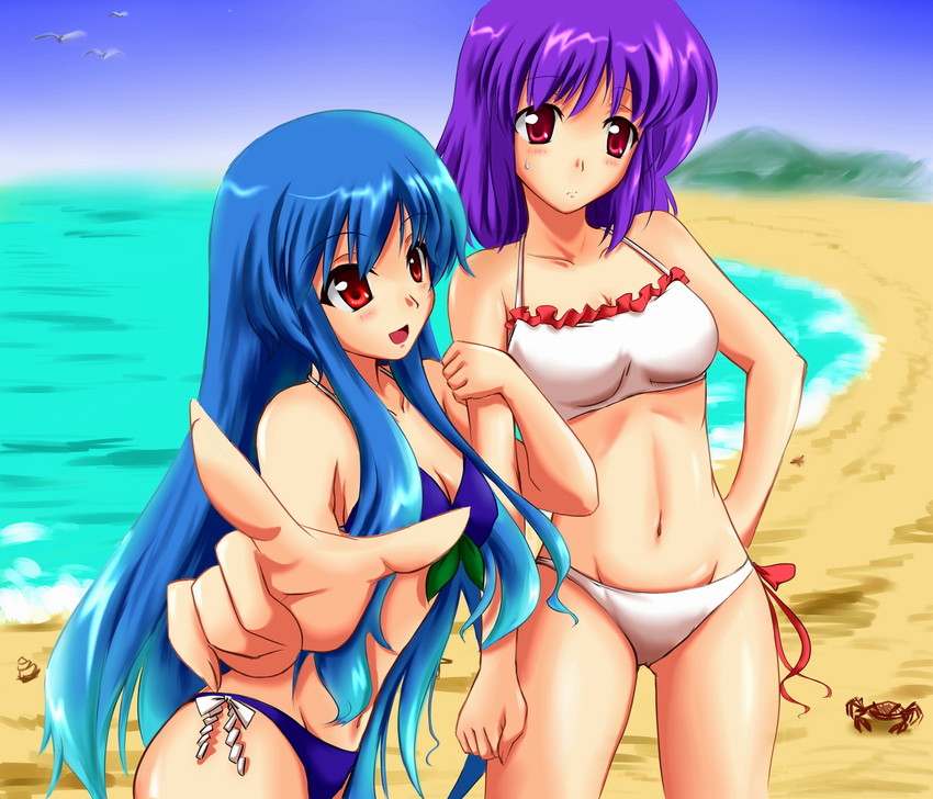 hinanawi tenshi and nagae iku (touhou) drawn by fangdan_runiu