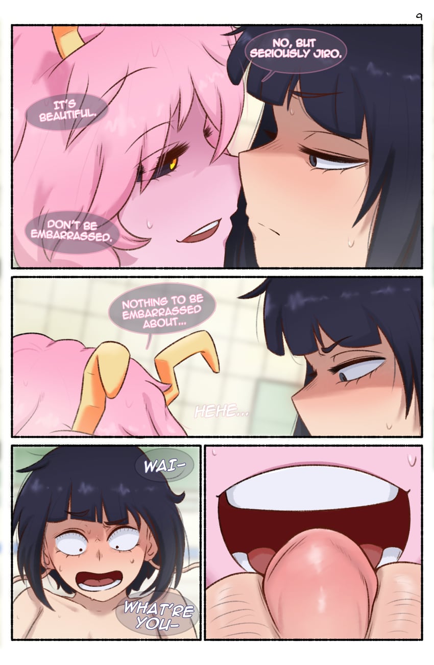 ashido mina and jiro kyoka (boku no hero academia) drawn by greatm8