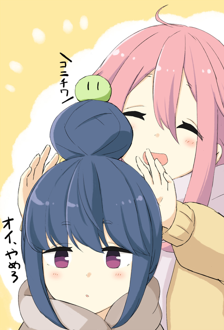 shima rin and kagamihara nadeshiko (clannad and 2 more) drawn by engiyoshi