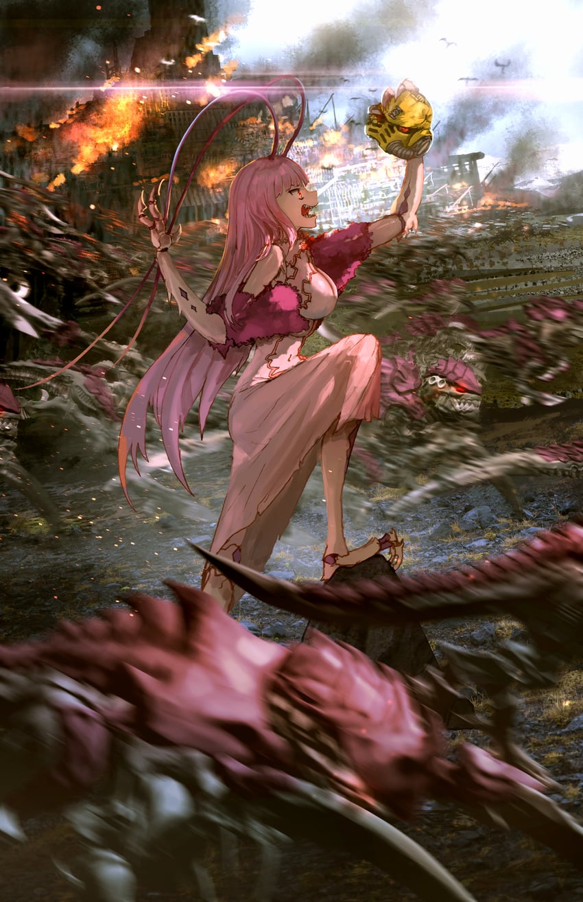 matara kan and tyranid (vshojo and 1 more) drawn by advarcher
