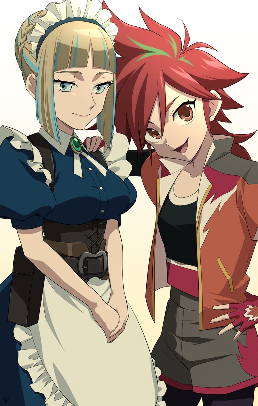 meiden meiko and nekki ai (beyblade and 1 more) drawn by fujihana_(mugenpixel)