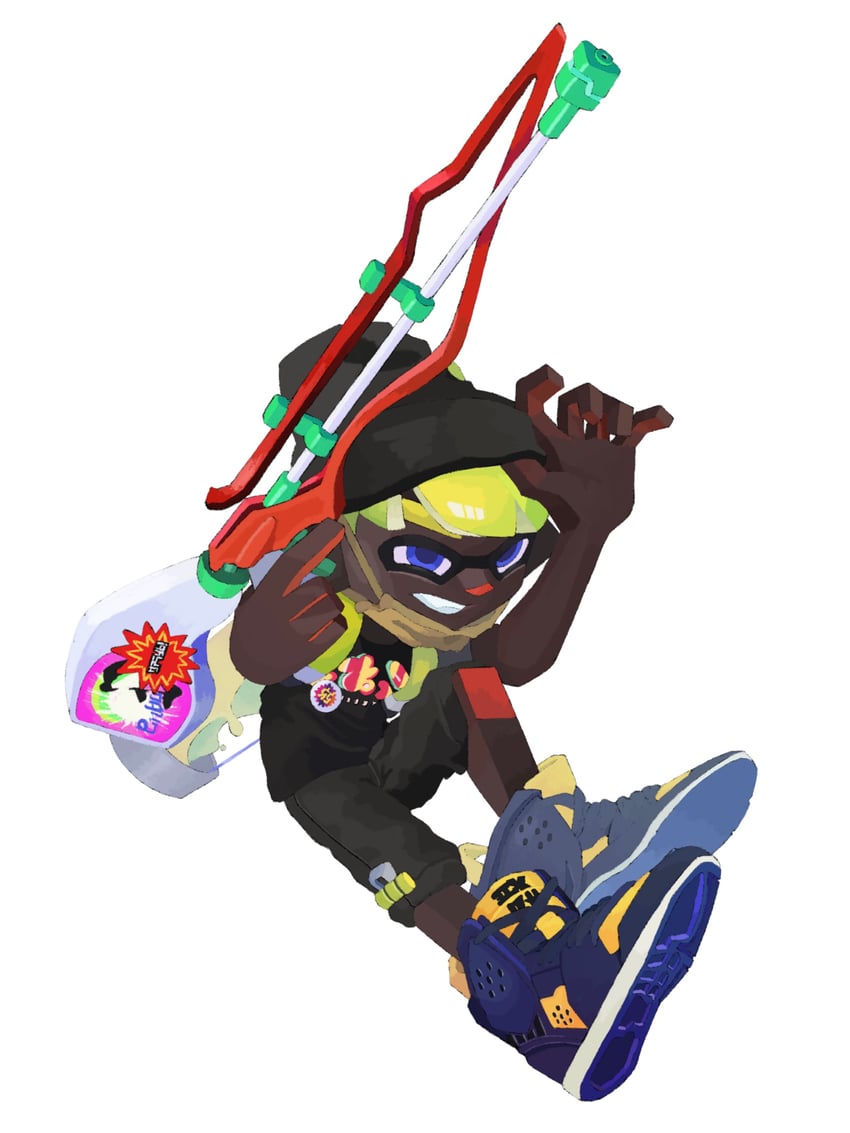 inkling player character and inkling boy (splatoon) drawn by hyper_chikuwabu