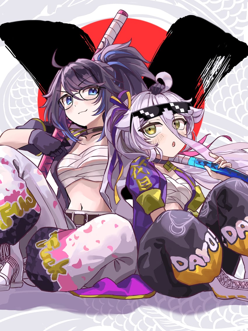 kson, henya the genius, and souchou (vshojo) drawn by tsurubami_(gaad5227)