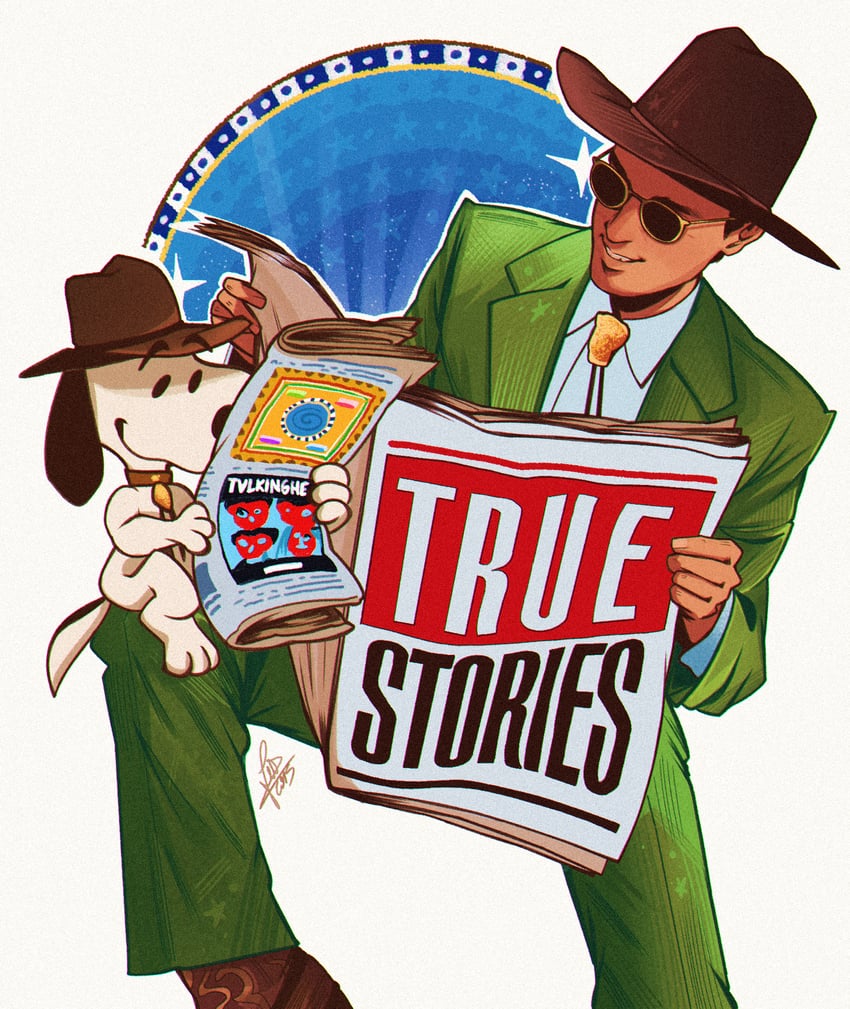 snoopy and david byrne (peanuts and 4 more) drawn by schumisnoopy