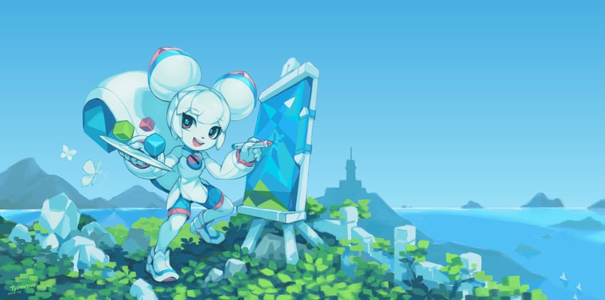 kiki the cyber squirrel (original and 2 more) drawn by tyson_tan