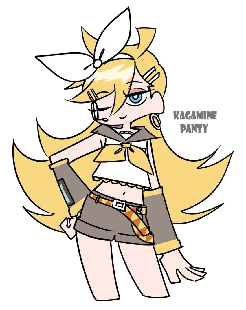 kagamine rin and panty (vocaloid and 1 more) drawn by dailypasta