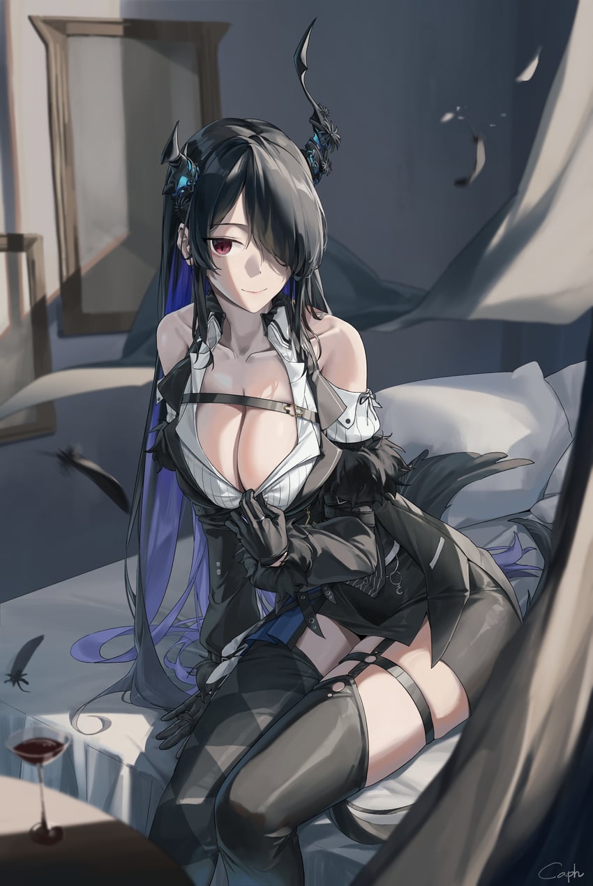 nerissa ravencroft (hololive and 1 more) drawn by c_a_p_h